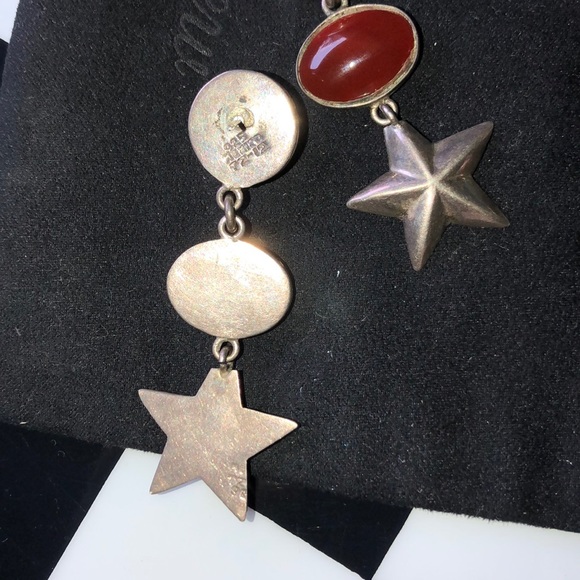 Sterling silver made in mexico star and cabochon - Picture 4 of 6